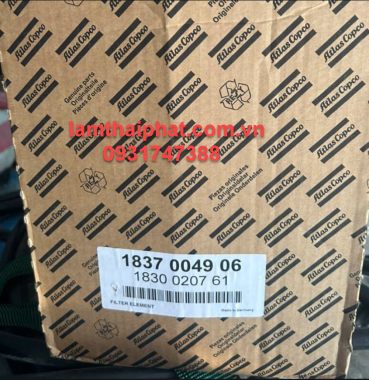 1837004906  | Lọc Gió Atlas Copco 1830020761 | Dùng Cho GA55–GA75 VSDIPM Đời Mới