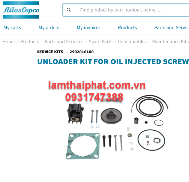 UNLOADER KIT 2902016100 Atlas Copco chính hãng | 0931747388