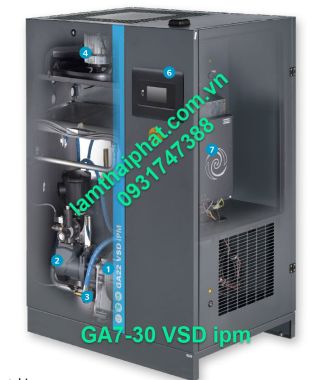 Máy Nén Khí Atlas Copco GA7-GA11-GA15-GA18-GA22-GA37VSD iPM