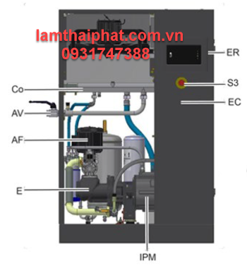 Máy nén khí Atlas Copco GA22 VSD iPM | Tiết kiệm điện 35% – Lam Thái Phát