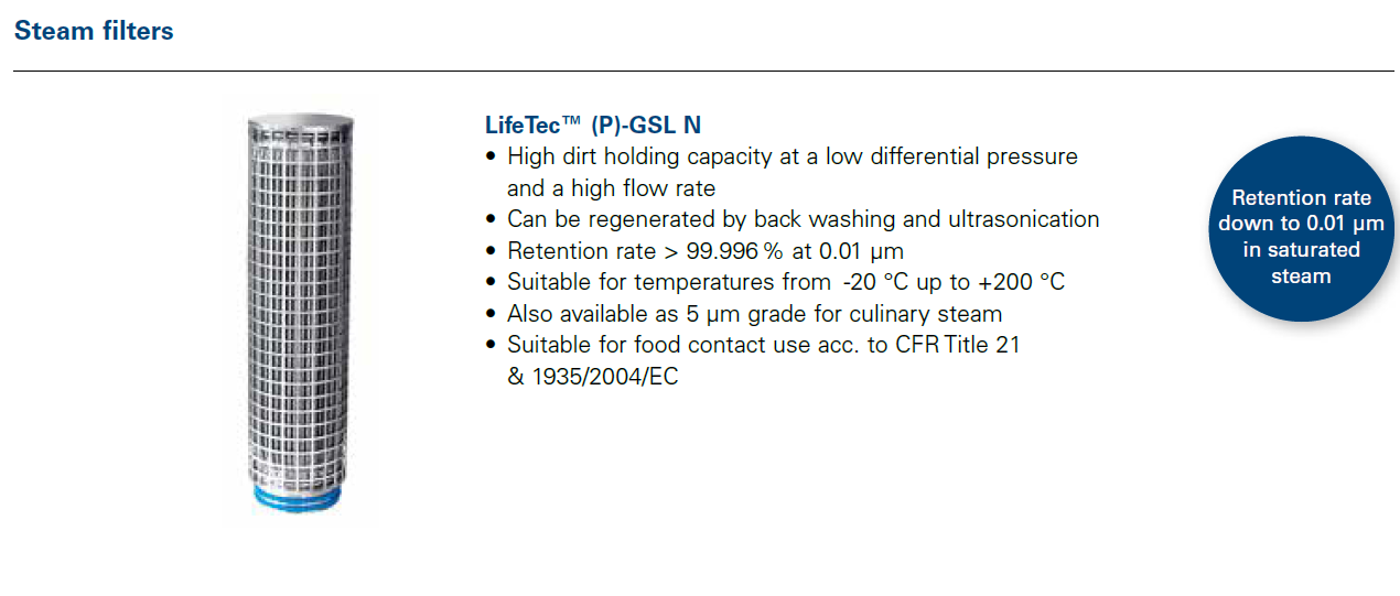 Lọc tiệt trung hơi (steam filter)