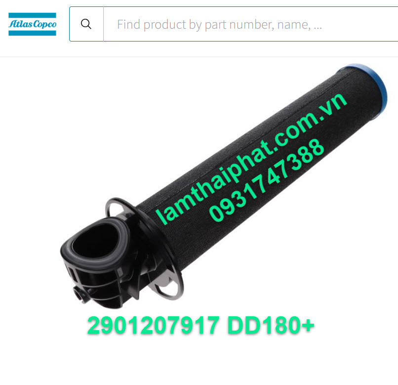 Lõi lọc  đường ông DD, PD, QD Atlas Copco