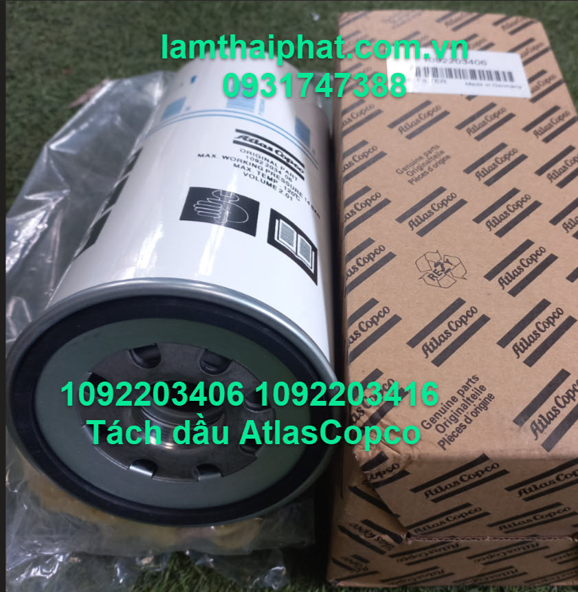 1092203406 Lọc Tách Dầu Atlas Copco Chính Hãng| Dùng Cho model GA7-GA22 | 0931747388