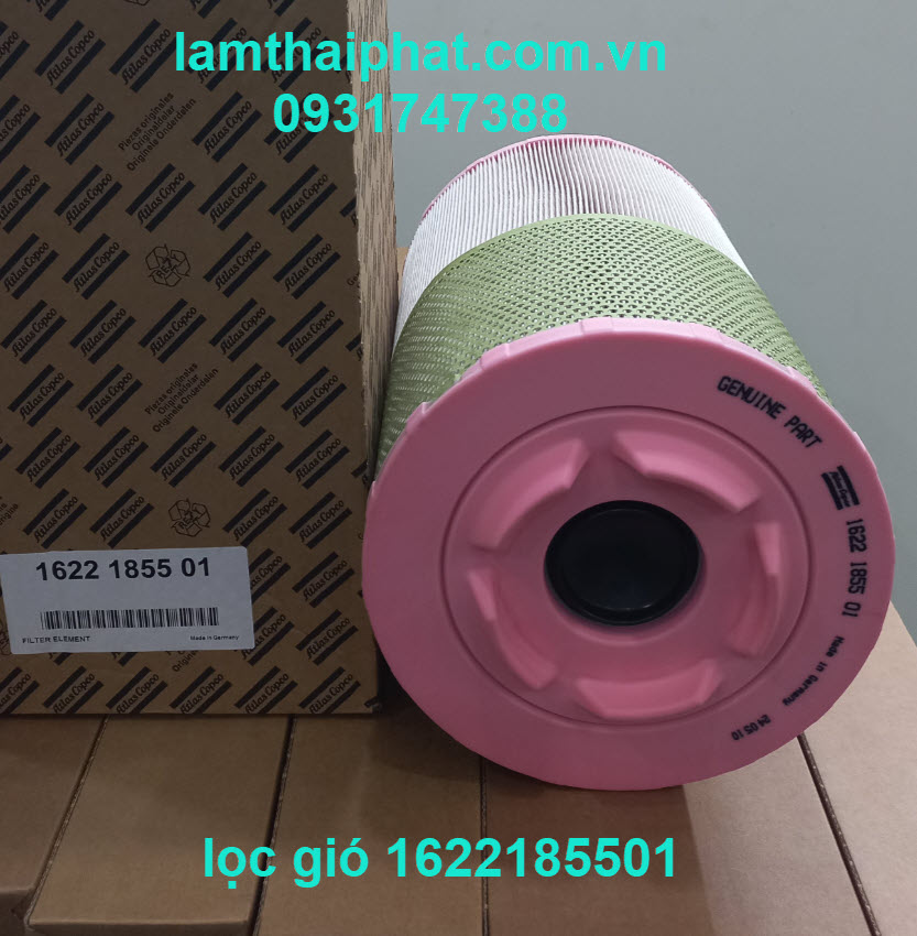 Lọc Gió Atlas Copco Chính Hãng- Part number 1622185501 | Air Filter GA55-GA90