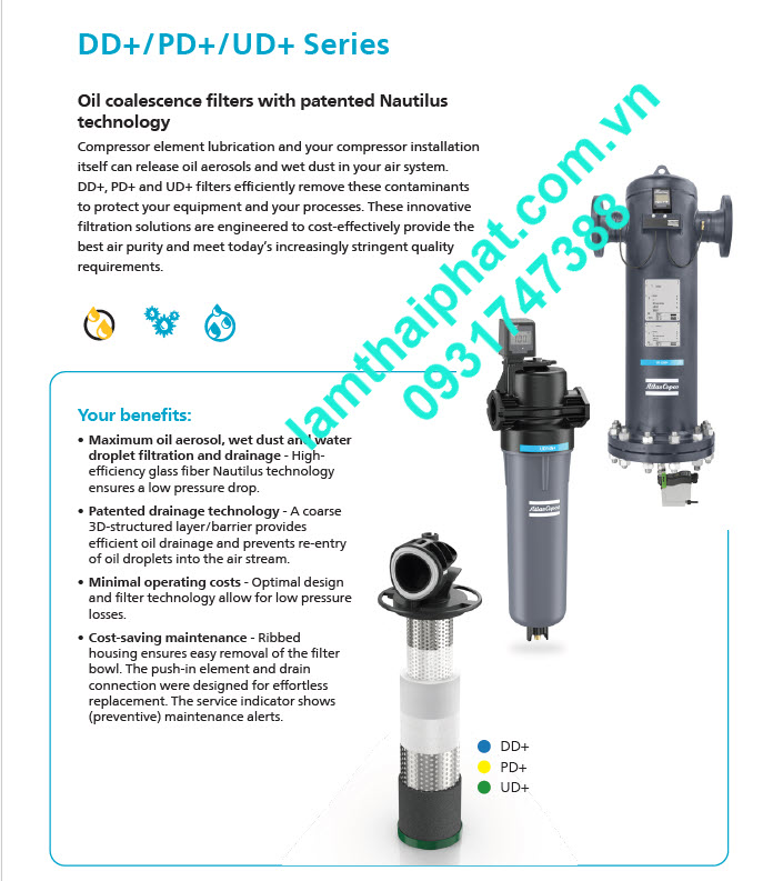 Lọc đường ống Atlas Copco