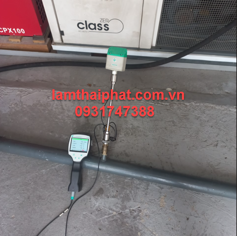 Lắp đặt thiết bị đo lưu lượng máy nén khí Atlas Copco SF15+