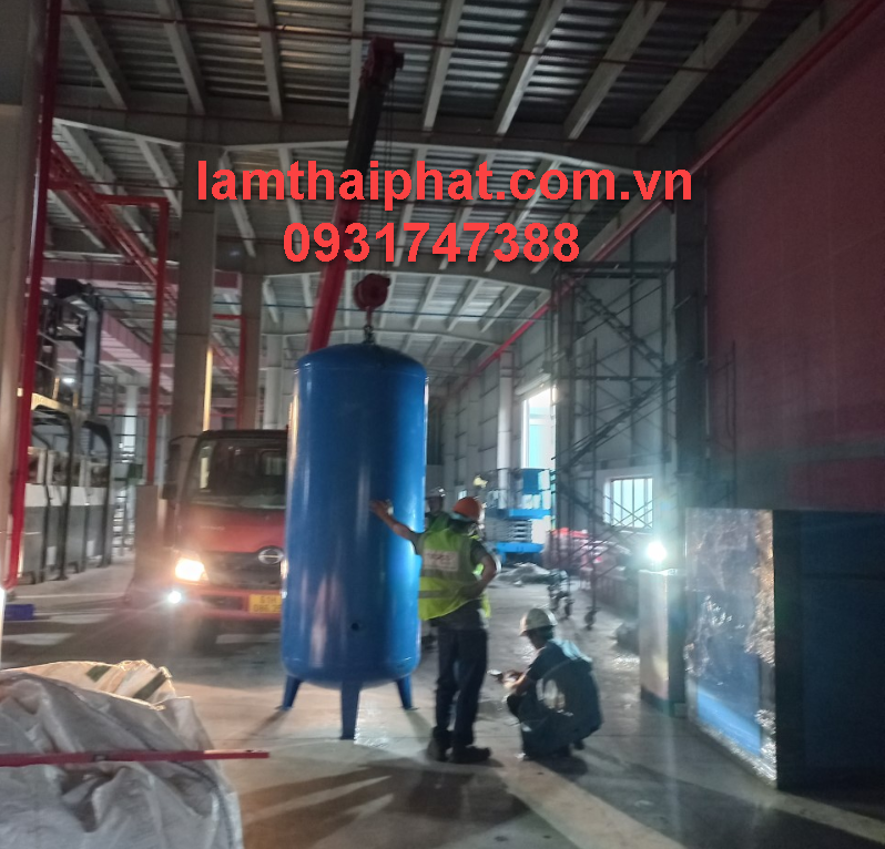 Lắp hệ thống bình chứa cho máy 20HP (15kw)