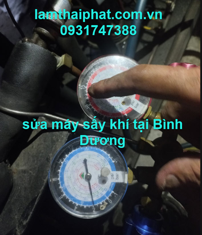 Sửa máy sấy khí nén- Nạp gas cho máy sấy khí tại Bình Dương