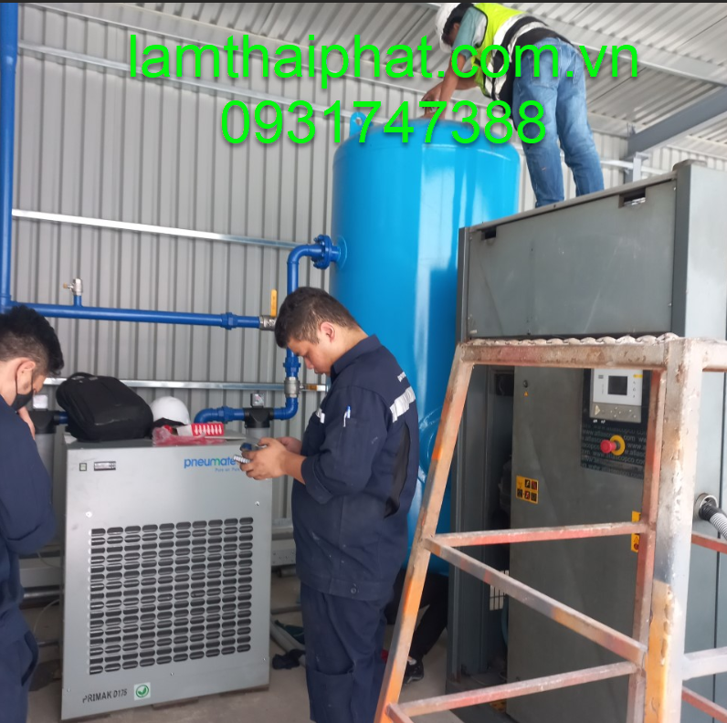 Lắp đặt máy nén khí cho thuê tại KCN Đại Đăng- Bình Dương
